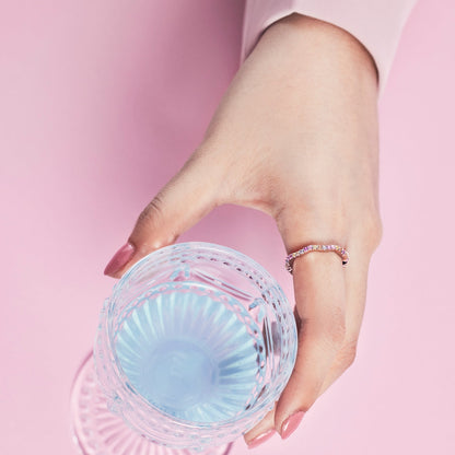 [LORA]Dainty Colorful Round Cut Party Ring