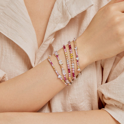 [LORA]Ornate Colorful Butterfly Shape Round Cut Daily Bracelet