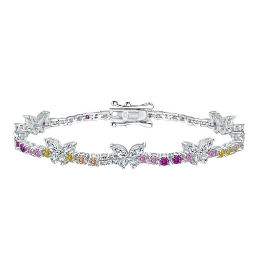 [LORA]Ornate Colorful Butterfly Shape Round Cut Daily Bracelet