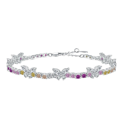 [LORA]Ornate Colorful Butterfly Shape Round Cut Daily Bracelet