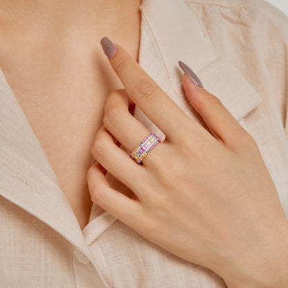 [LORA]Dazzling Colorful Radiant Cut Party Ring