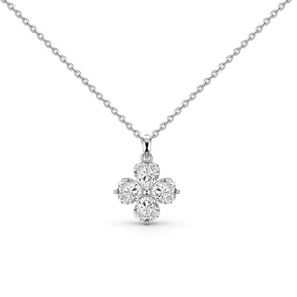 [LORA]Heart-Shaped Four-Leaf Clover Bead Necklace