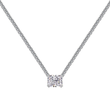 [LORA]4.0 Carat Elegant Radiant Cut Necklace