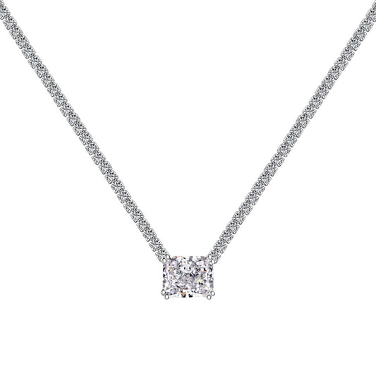 [LORA]4.0 Carat Elegant Radiant Cut Necklace