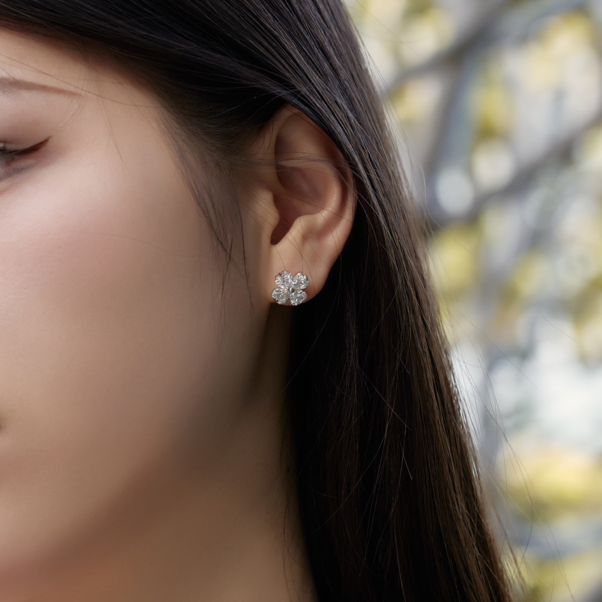 [LORA]Four-Leaf Clover Ball Earrings
