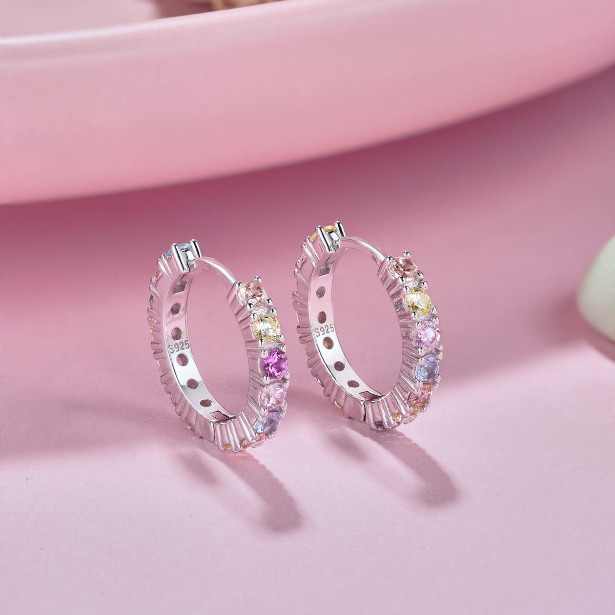 [LORA]Radiant Colorful Round Cut Earrings