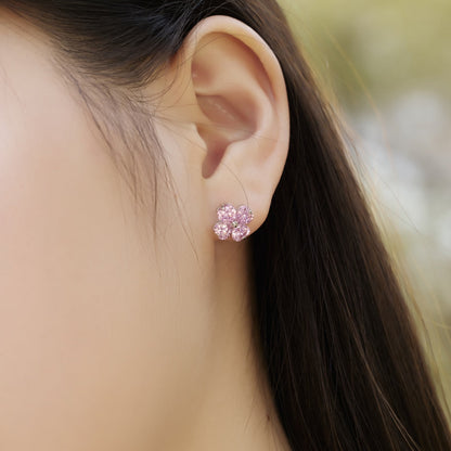 [LORA]Four-Leaf Clover Ball Earrings
