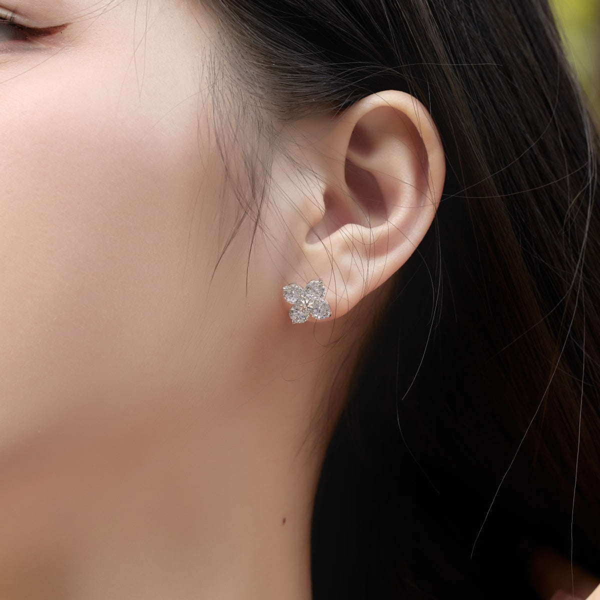 [LORA]Four-Leaf Clover Eight-Pointed Star Earrings