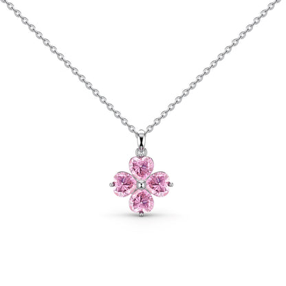 [LORA]Heart-Shaped Four-Leaf Clover Bead Necklace