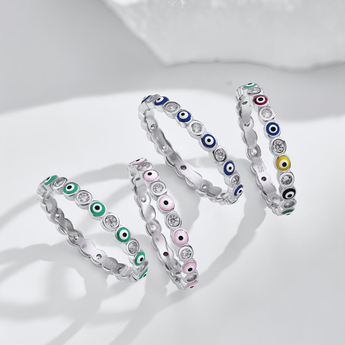 [LORA]Sparkling Vibrant Round Shape Daily Ring