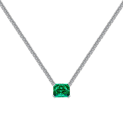 [LORA]4.0 Carat Elegant Radiant Cut Necklace