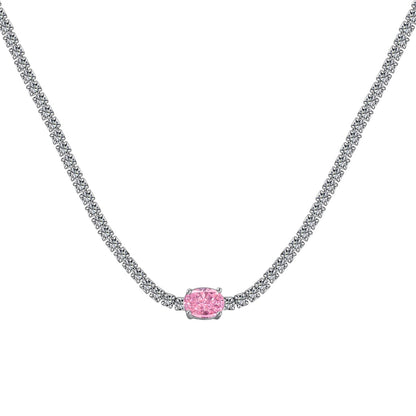 [LORA]1.0 Carat Shining Oval Cut Necklace