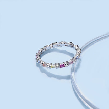 [LORA]Charming Colorful Round Cut Daily Ring