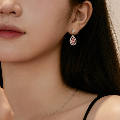 [LORA]Ornate Delicate Water Drop Shape Banquet Earrings