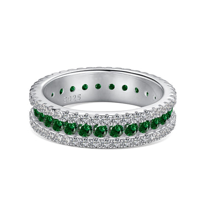 [LORA]Delicate Colorful Round Cut Daily Ring