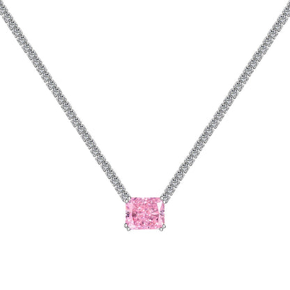 [LORA]4.0 Carat Elegant Radiant Cut Necklace