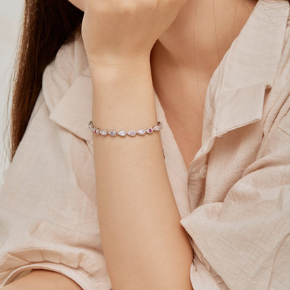 [LORA]0.25 Carat Radiant Water Drop Shape Daily Bracelet