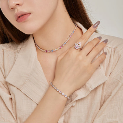 [LORA]0.25 Carat Radiant Water Drop Shape Daily Bracelet