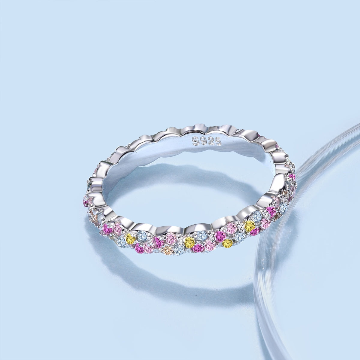[LORA]Dainty Ebullient Round Cut Daily Ring