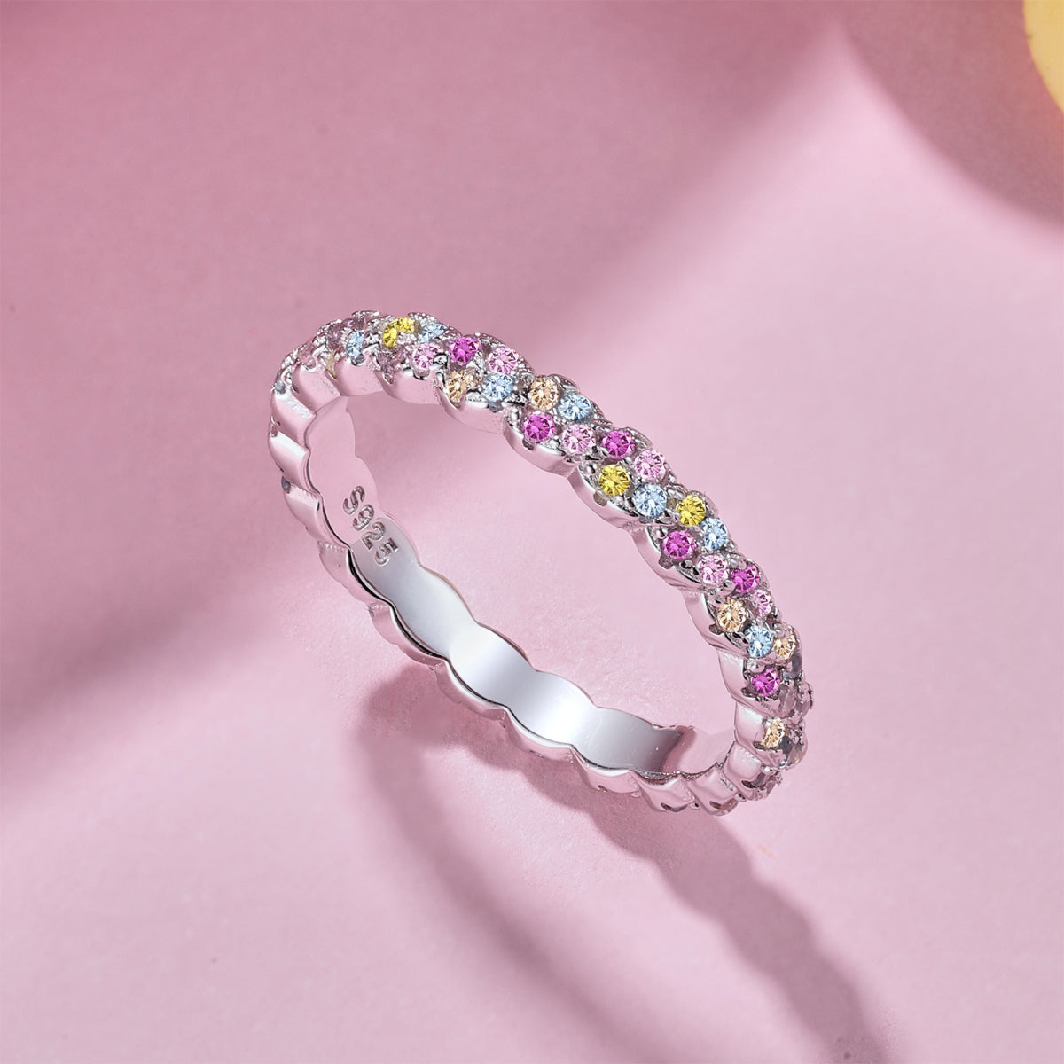 [LORA]Dainty Ebullient Round Cut Daily Ring
