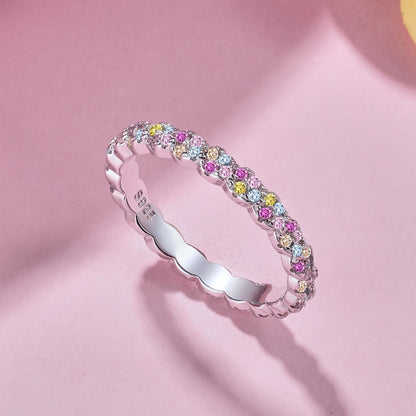 [LORA]Dainty Ebullient Round Cut Daily Ring