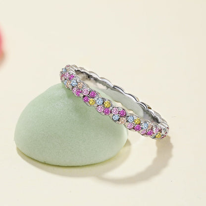 [LORA]Dainty Ebullient Round Cut Daily Ring