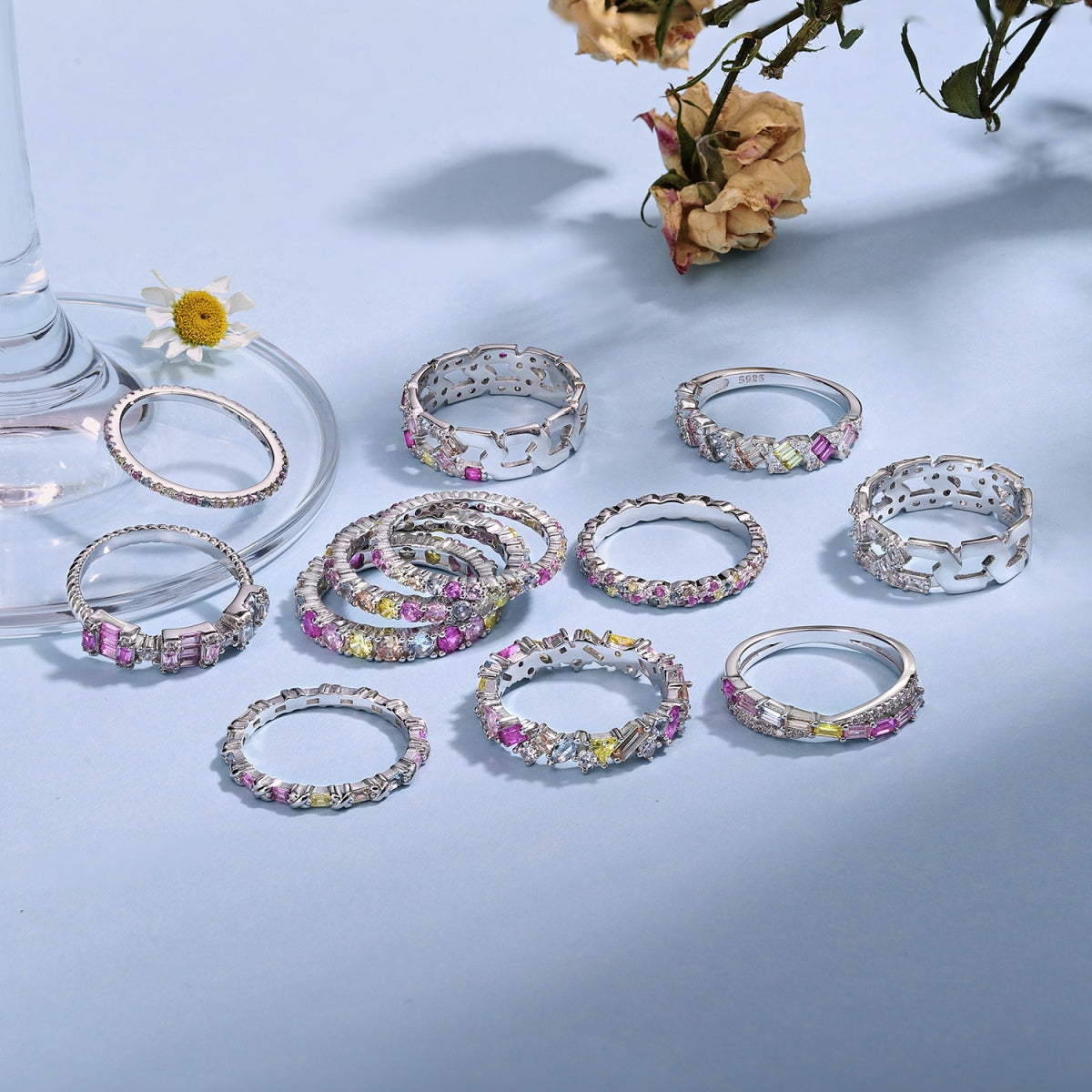[LORA]Dainty Ebullient Round Cut Daily Ring