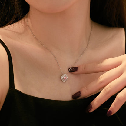 [LORA]Sparkling Asscher Cut Necklace
