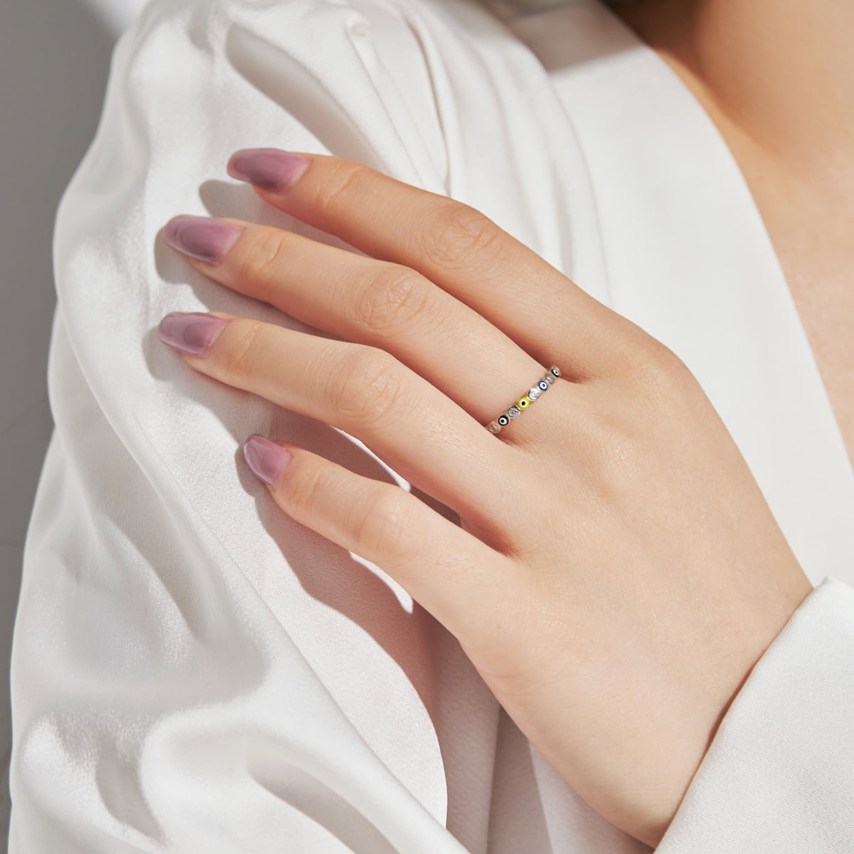 [LORA]Sparkling Vibrant Round Shape Daily Ring