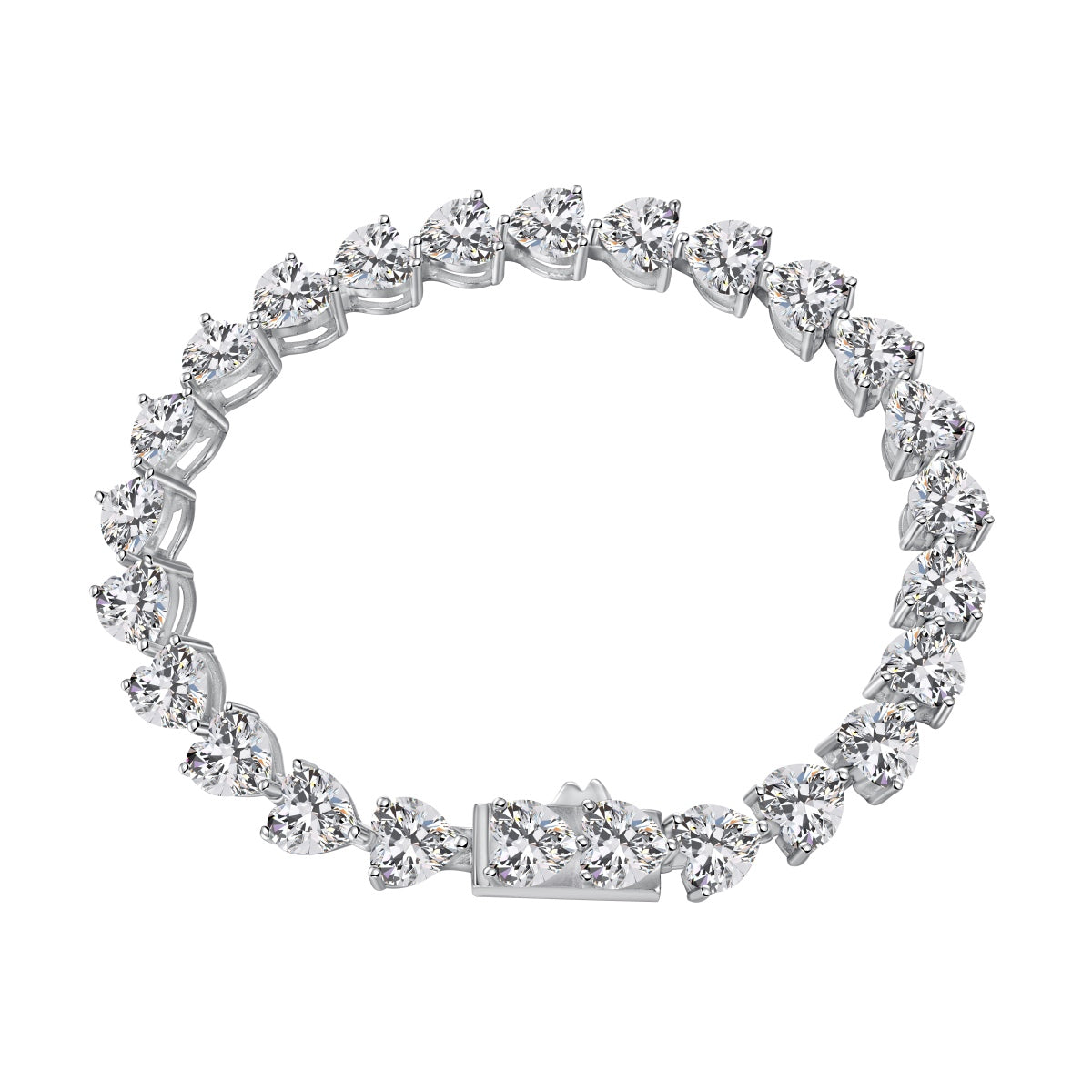 [LORA]0.75 Carat Elegant Romantic Heart Shape Lover Bracelet