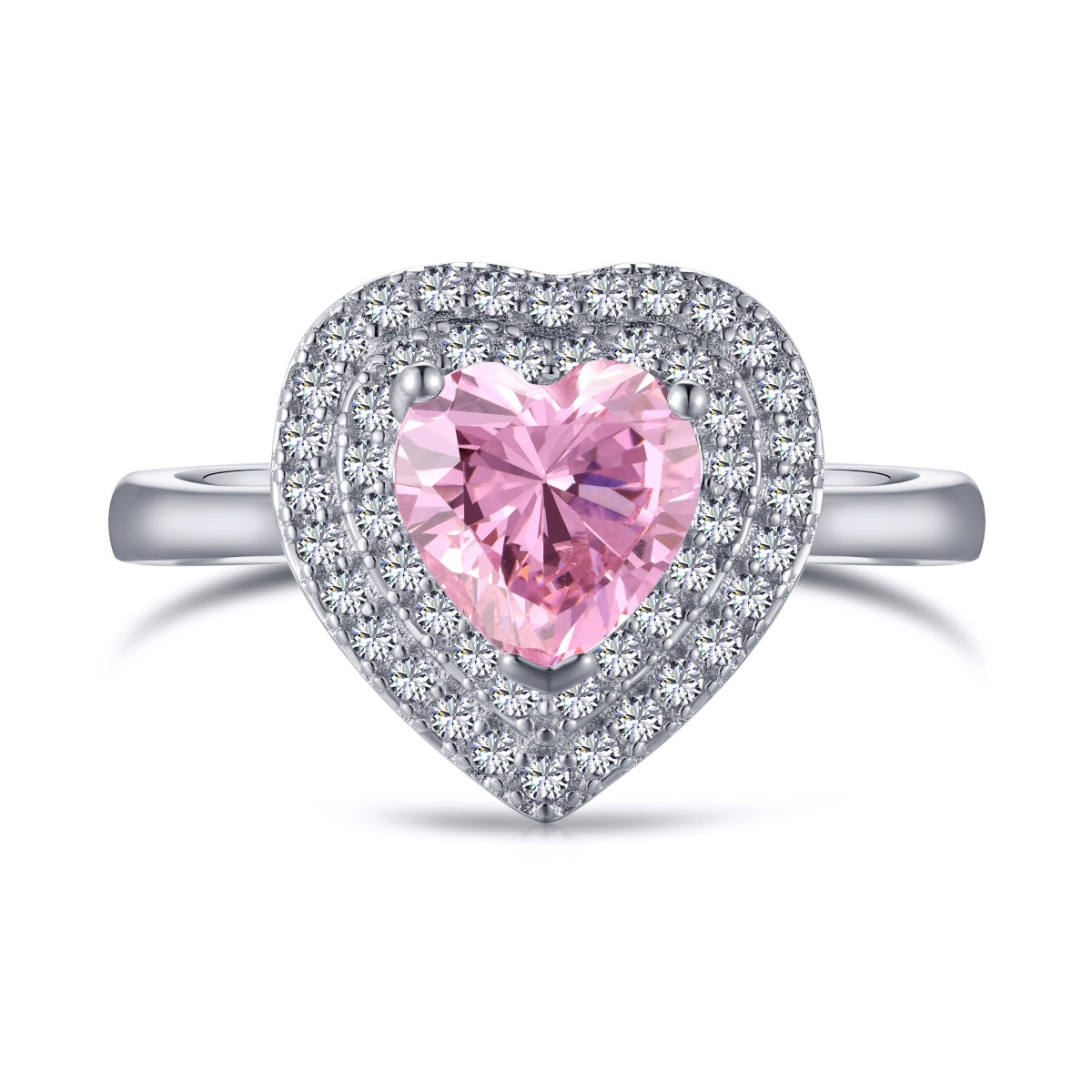 [LORA]Delicate Ebullient Heart Shape Wedding Ring