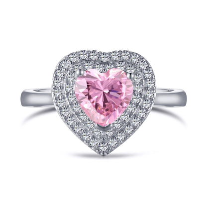 [LORA]Delicate Ebullient Heart Shape Wedding Ring