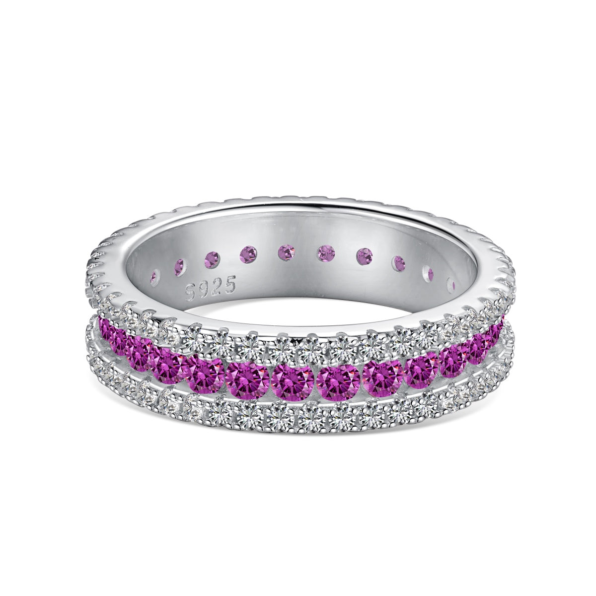 [LORA]Delicate Colorful Round Cut Daily Ring