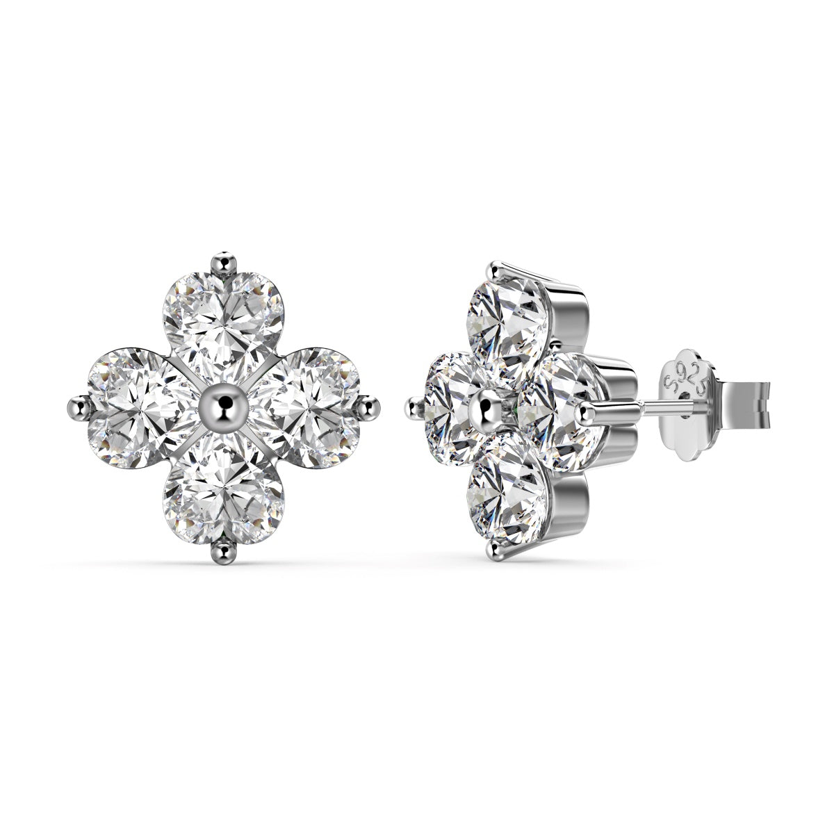 [LORA]Four-Leaf Clover Ball Earrings