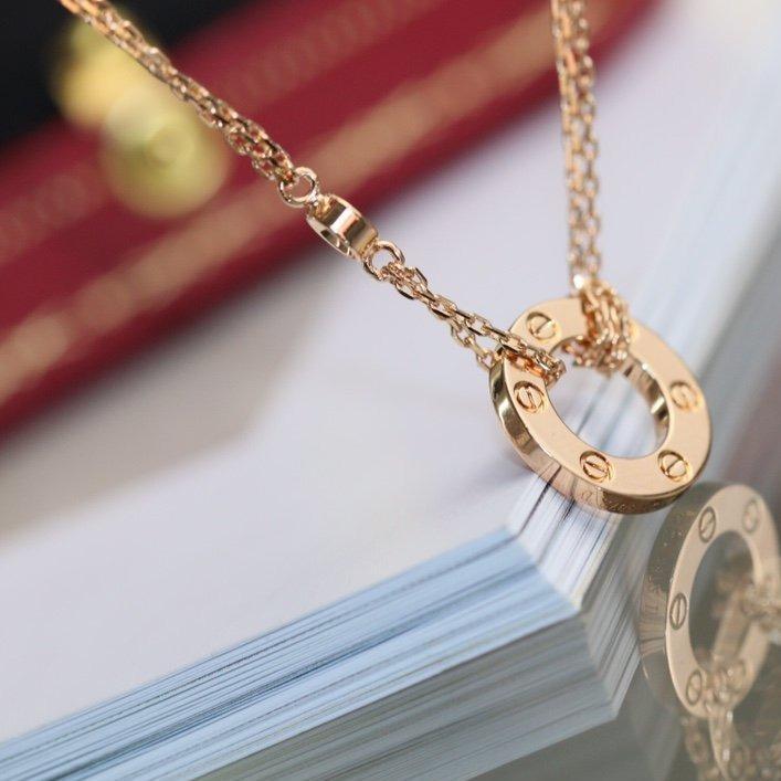 [LORA]LOVE NECKLACE ADJUSTABLE ROSE GOLD 2 DIAMOND