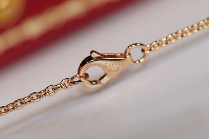 [LORA]LOVE NECKLACE PINK GOLD AND SILVER