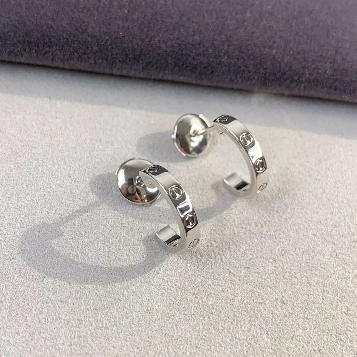 [LORA]LOVE EARRINGS 2.65MM SILVER