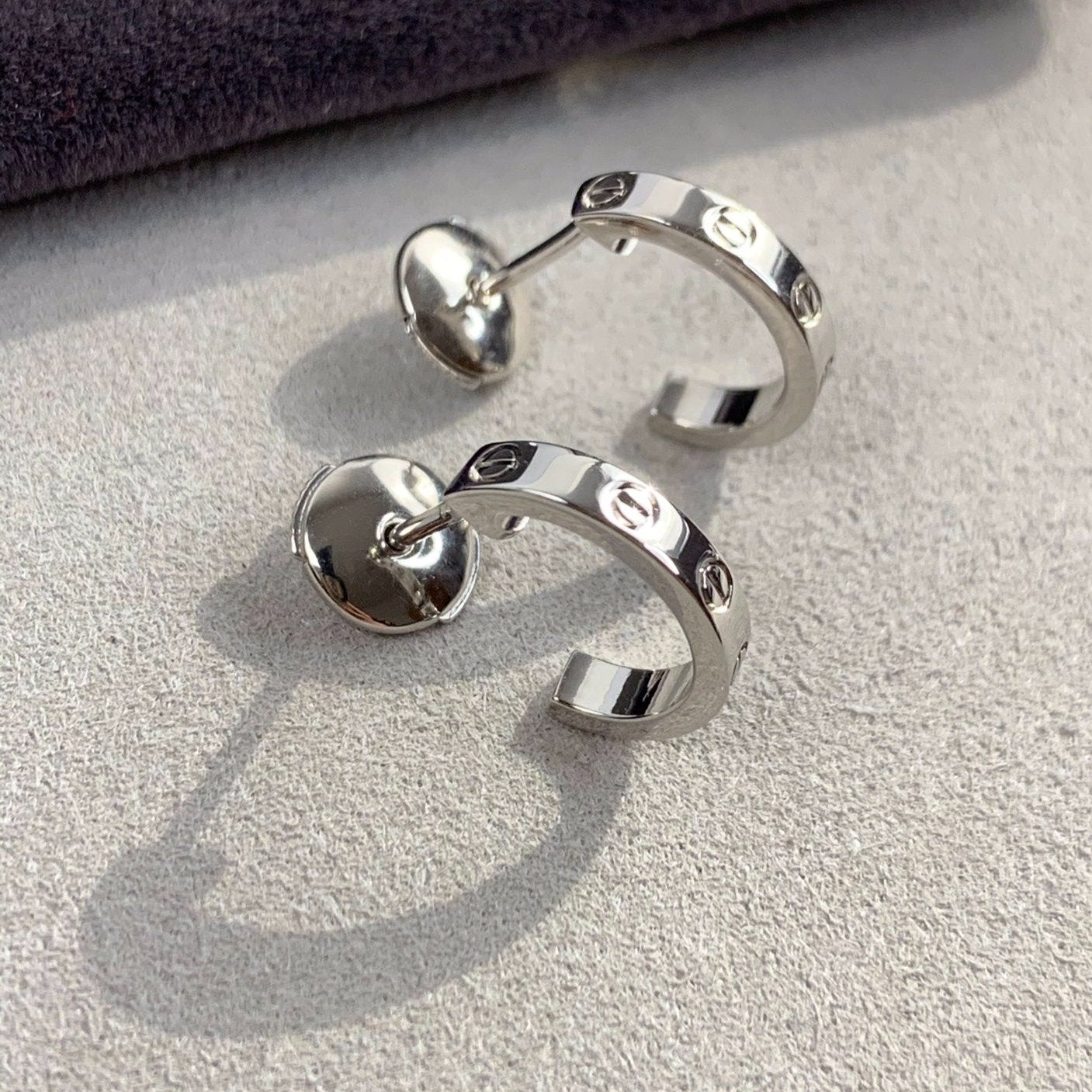 [LORA]LOVE EARRINGS 2.65MM SILVER