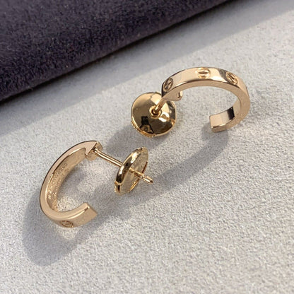 [LORA]LOVE EARRINGS 2.65MM PINK GOLD