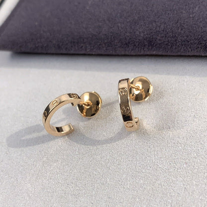 [LORA]LOVE EARRINGS 2.65MM PINK GOLD