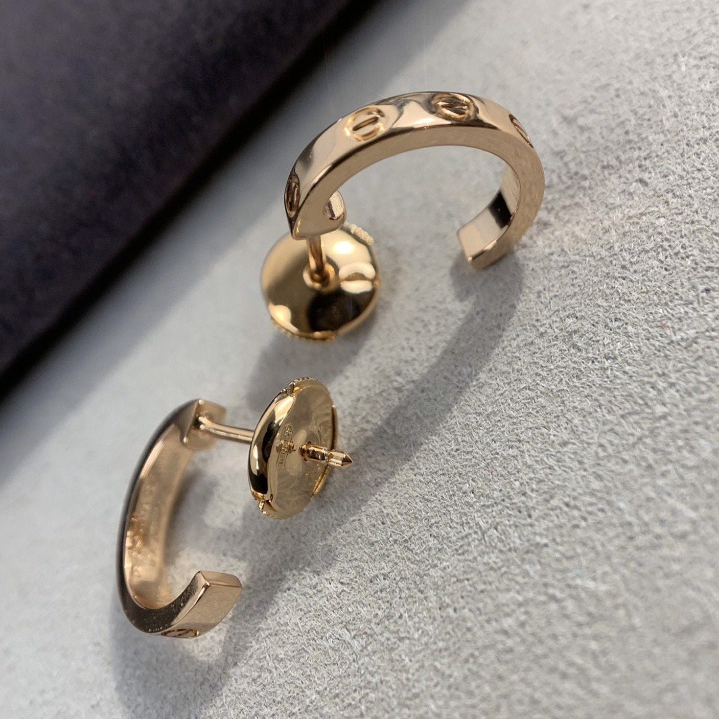 [LORA]LOVE EARRINGS 2.65MM PINK GOLD