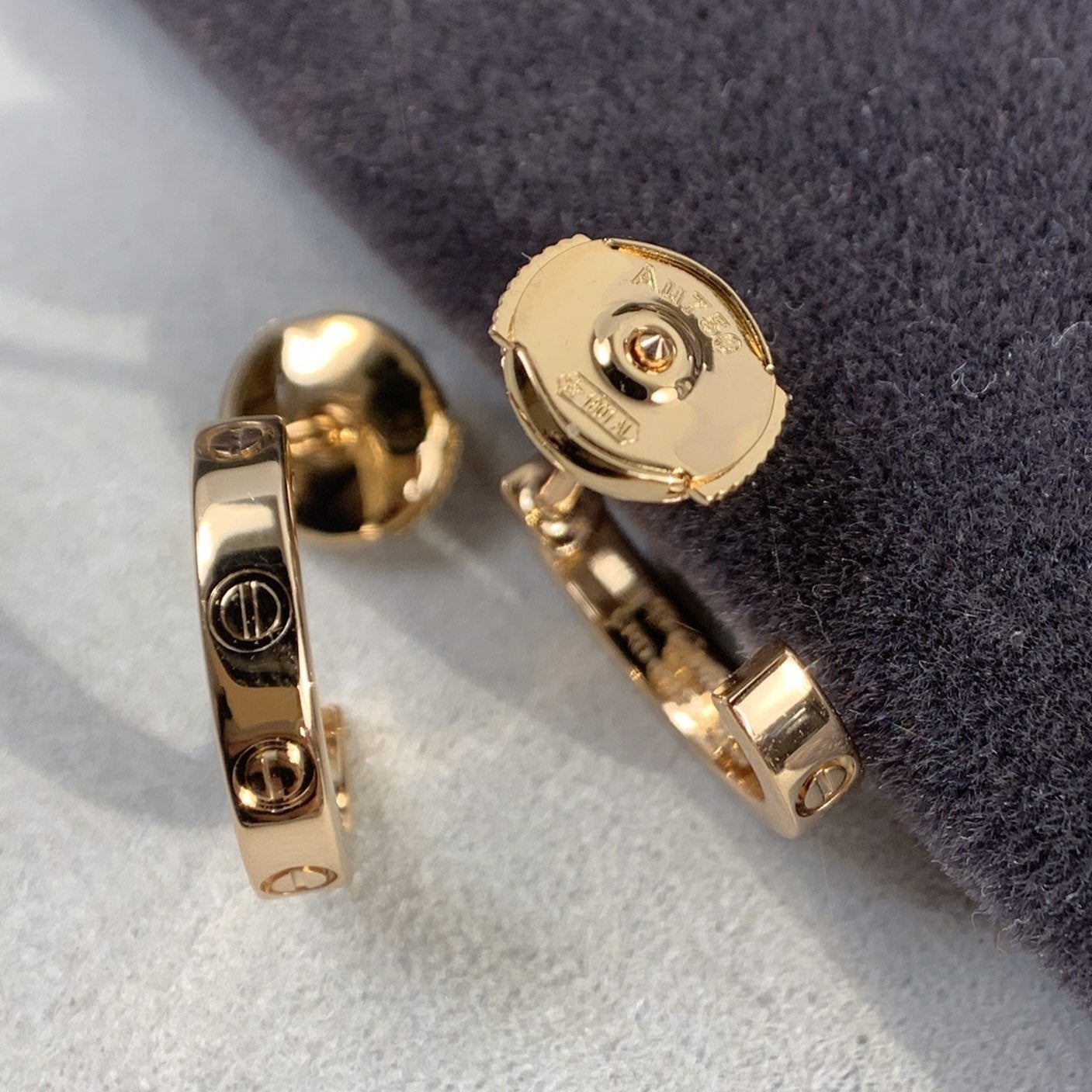 [LORA]LOVE EARRINGS 2.65MM PINK GOLD