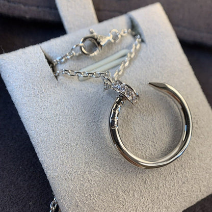 [LORA]JUSTE NECKLACE SILVER DIAMONDS