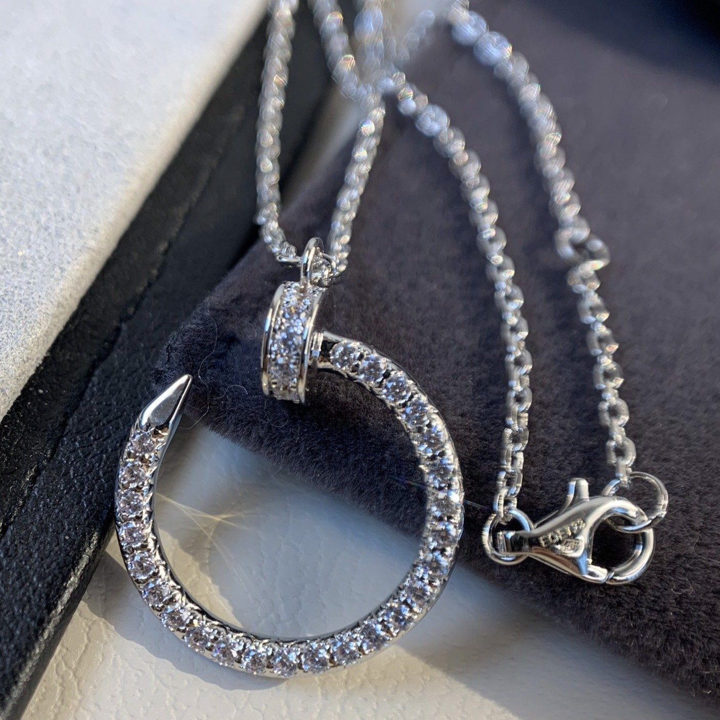 [LORA]JUSTE NECKLACE SILVER DIAMONDS