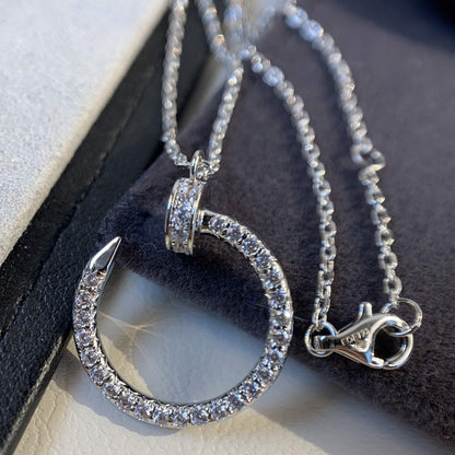 [LORA]JUSTE NECKLACE SILVER DIAMONDS