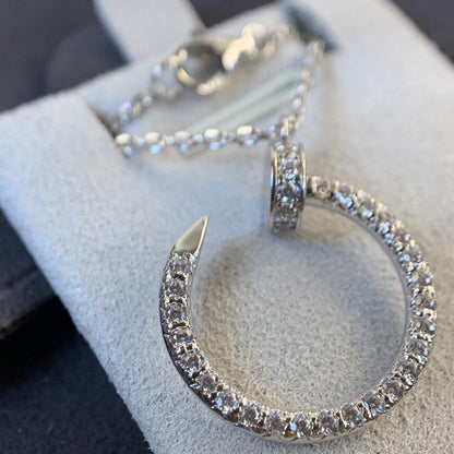[LORA]JUSTE NECKLACE SILVER DIAMONDS