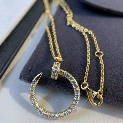 [LORA]JUSTE NECKLACE GOLD DIAMONDS
