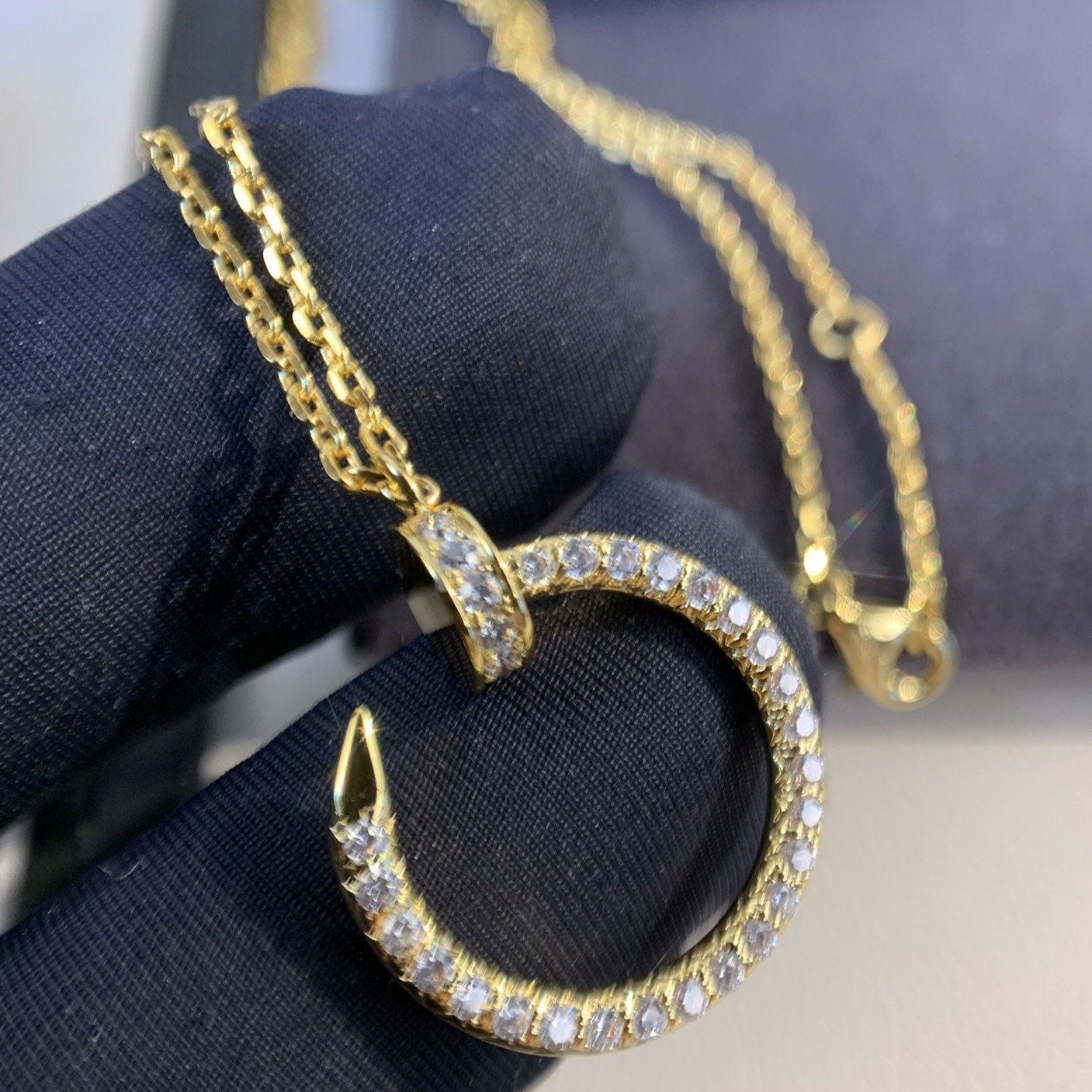 [LORA]JUSTE NECKLACE GOLD DIAMONDS