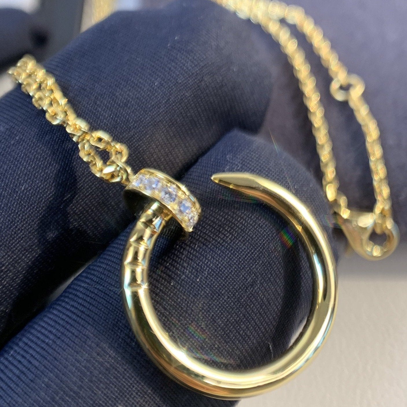 [LORA]JUSTE NECKLACE GOLD DIAMONDS