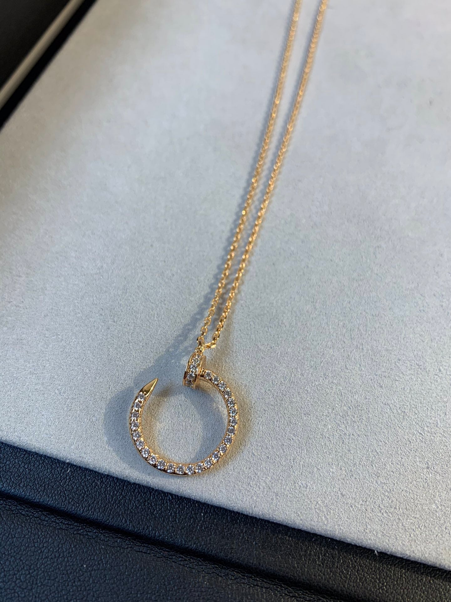 [LORA]JUSTE NECKLACE PINK GOLD DIAMONDS